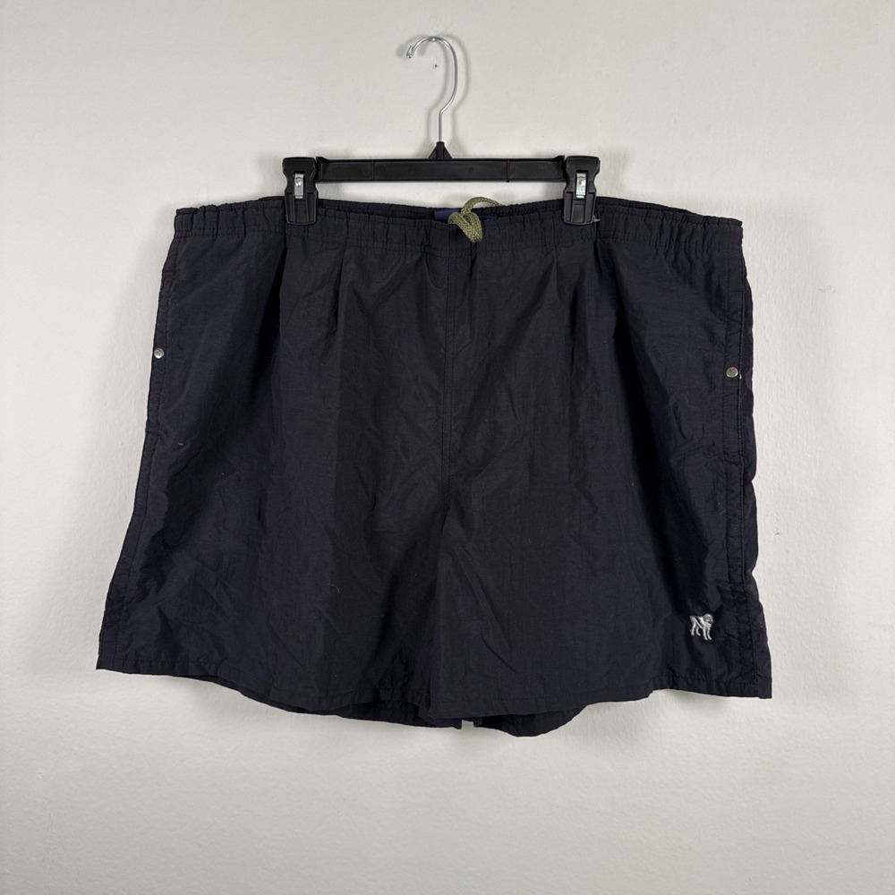 Big‎ Dogs Shorts Mens XL Blue Swim Trunks Drawstring Mesh Lined Stripe Logo